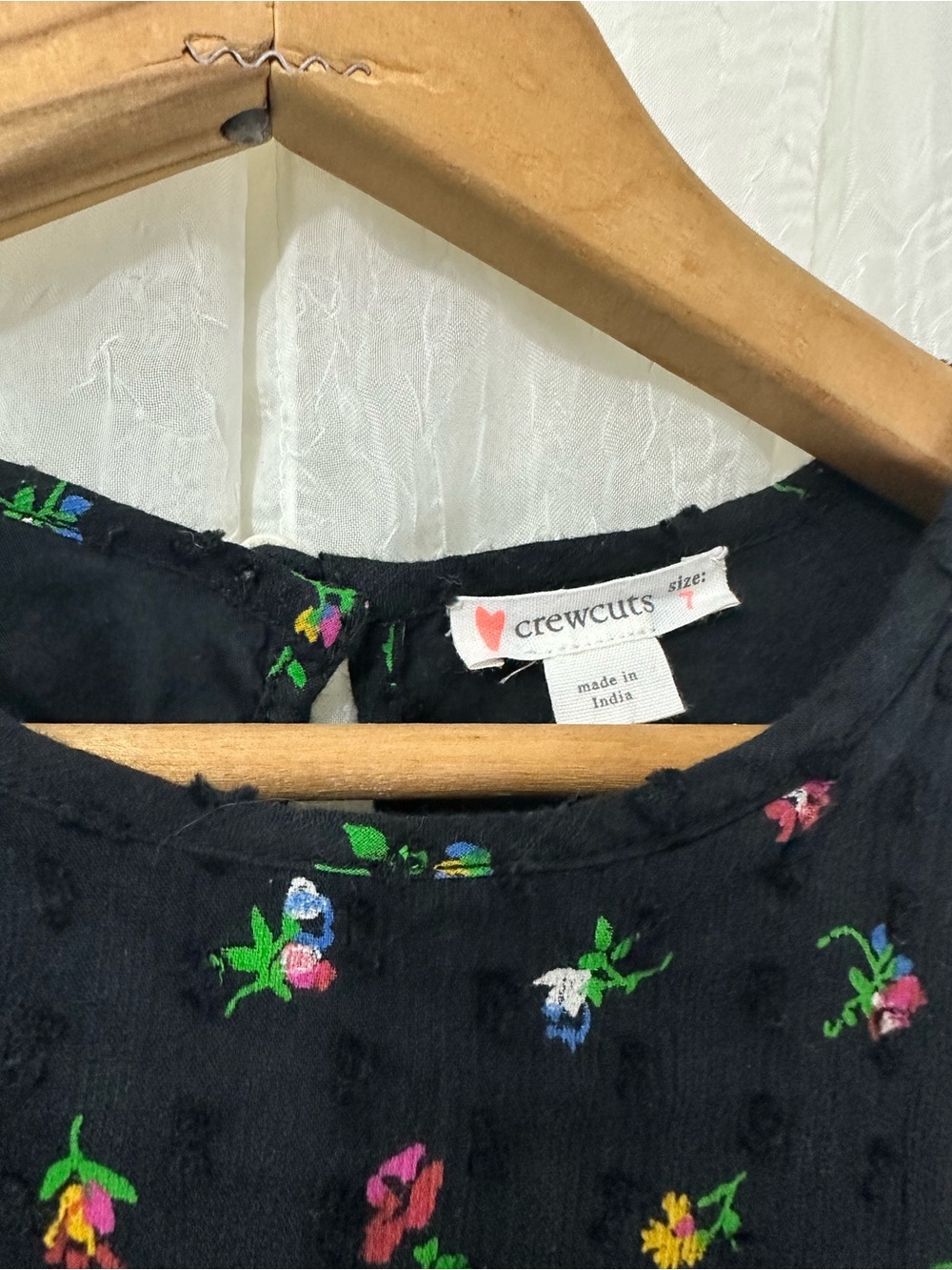 Crewcuts Black Floral Smocked Tiered Dress - Picture 3 of 5